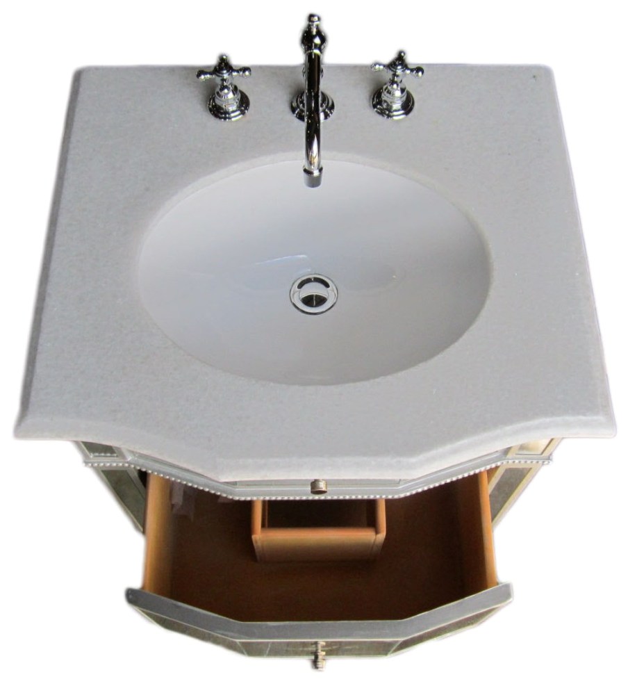 Mirrored Sink Vanity Mirrored Bathroom Vanity Mirrored Bathroom